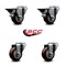 Service Caster 3'' Maroon Poly Wheel Swivel Bolt Hole Caster Set with 2 Posi Lock Brakes, 4PK SCC-BH20S314-PPUB-MRN-PLB-2-S-2 - alternate 5